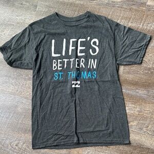 Billabong Men's Black and Blue Graphic Tee